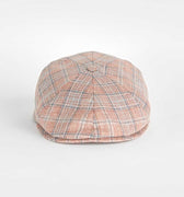 Rust With Grey Check Silk & Wool Toni Cap