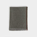 Sage Green Pinstripe Pure Cashmere Scarf