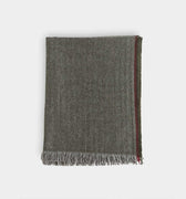 Sage Green Pinstripe Pure Cashmere Scarf