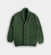 Serpentine Green Shawl Collar Cashmere Cardigan