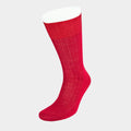 Short Deep Red Cotton Socks