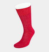 Short Deep Red Cotton Socks