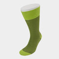 Short Lime Green Herringbone Cotton Socks