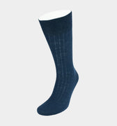 Short Navy Wool Socks