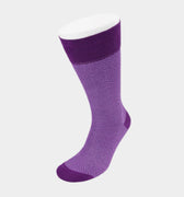 Short Purple Herringbone Cotton Socks