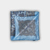 Sky Blue Paisley Silk Pocket Square