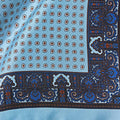 Sky Blue Small Bean Silk Pocket Square