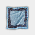 Sky Blue Small Bean Silk Pocket Square