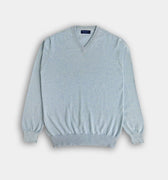 Sky Blue V - Neck Cashmere Sweater