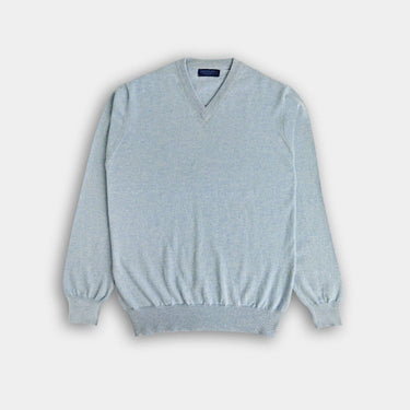 Sky Blue V - Neck Cashmere Sweater