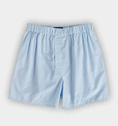 Sky Blue & White Floral Cotton Poplin Boxer Shorts