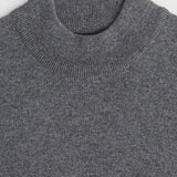 Smog Grey Mock Turtle Neck 100% Cashmere Jumper