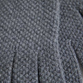 Smog Grey Moss Stitch Pure Cashmere Gloves