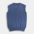 Soft Denim V - Neck Cashmere Slipover