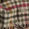 Tweed Green Check Narrow Width Cashmere Scarf