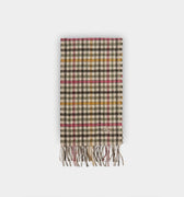 Tweed Green Check Narrow Width Cashmere Scarf