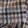 Tweed Grey Check Narrow Width Cashmere Scarf