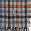 Tweed Grey Check Narrow Width Cashmere Scarf