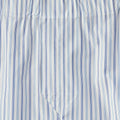 White & Blue Stripe Cotton Poplin Boxer Shorts