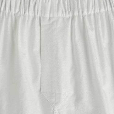 White Floral Cotton Poplin Boxer Shorts