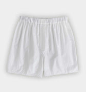 White Floral Cotton Poplin Boxer Shorts