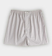 White & Lilac Check Cotton Poplin Boxer Shorts