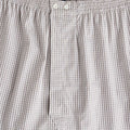 White & Lilac Check Cotton Poplin Boxer Shorts