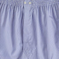 White & Navy Stripe Cotton Poplin Boxer Shorts