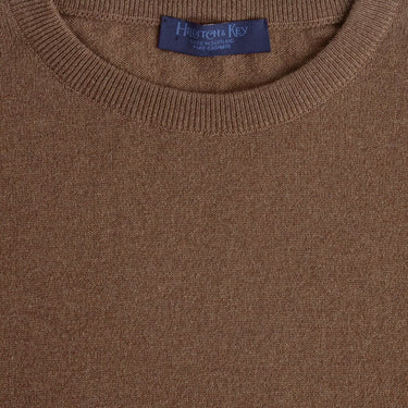 Wildebeest Brown Crew Neck 100% Cashmere Sweater