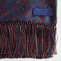 Wine & Green Paisley Silk & Cashmere Scarf