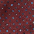 Wine Miniature Floral Motif Silk Tie