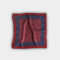 Wine Small Bean Silk Pocket Square