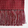 Wine & White Spot Silk Tubular Scarf