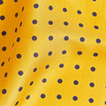 Yellow & Navy Medium Spot Silk Pocket Square