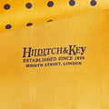 Yellow & Navy Spot Silk Tubular Scarf