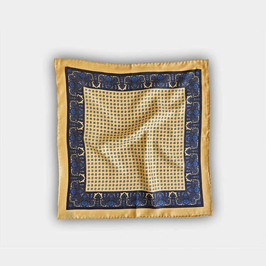 Yellow Small Bean Silk Pocket Square