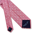 Baby Pink Twill with White Spots Woven Silk Tie