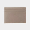 Beige Calf Leather Single Sided Card Holder