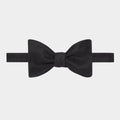 Black Barathea Silk Bow Tie - Hilditch & Key