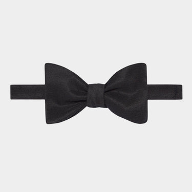 Black Barathea Silk Bow Tie - Hilditch & Key