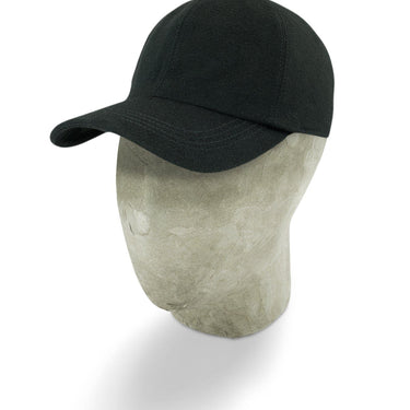 Black Herringbone Loro Piana Storm System Wool Baseball Cap - Hilditch & Key