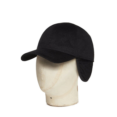 Black Loro Piana Cashmere Baseball Cap - Hilditch & Key