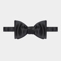 Black Silk Satin Bow Tie - Hilditch & Key