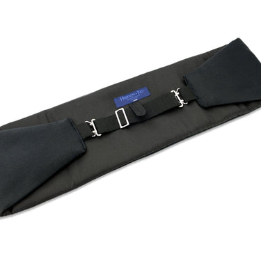 Black Silk Satin Cummerbund - Hilditch & Key