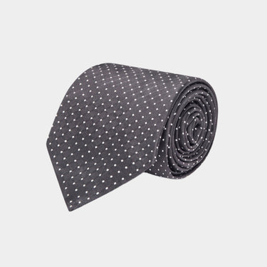 Black & White Pin Spot Woven Silk Ties