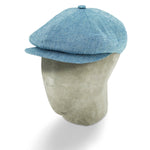 Blue Linen 8-Piece Cap