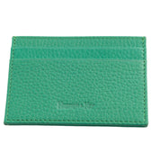 Bright Green Calf Leather Single Sided Card Holder