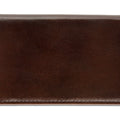 Brown Calf Leather with Orange Suede Business Card Holder