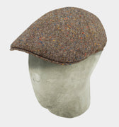 Brown Mottle Twill Wool Roma Cap