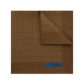 Brown Silk Handkerchief with White Pin Spots